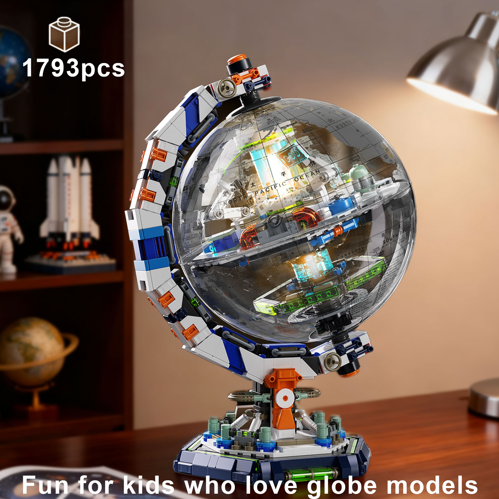 Office Tech Certification - KAVOWORLD 1793PCS Set Blok Bangunan Globe