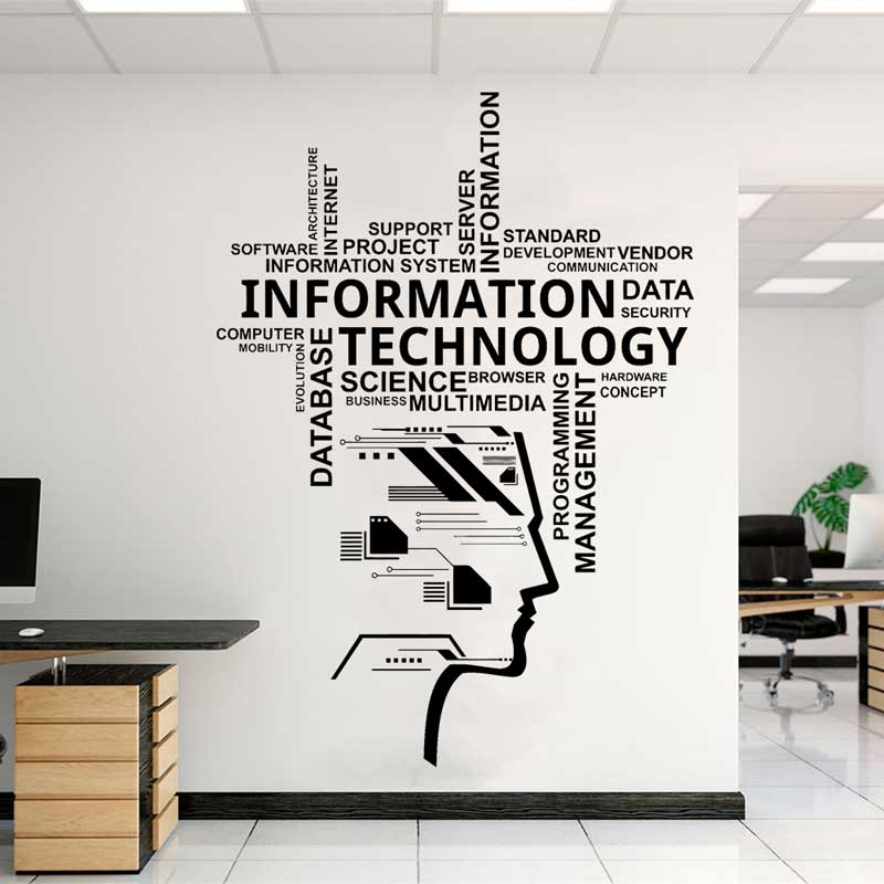 Information Technology Officer - Stiker Dinding Vinil Teknologi Informasi Hadiah