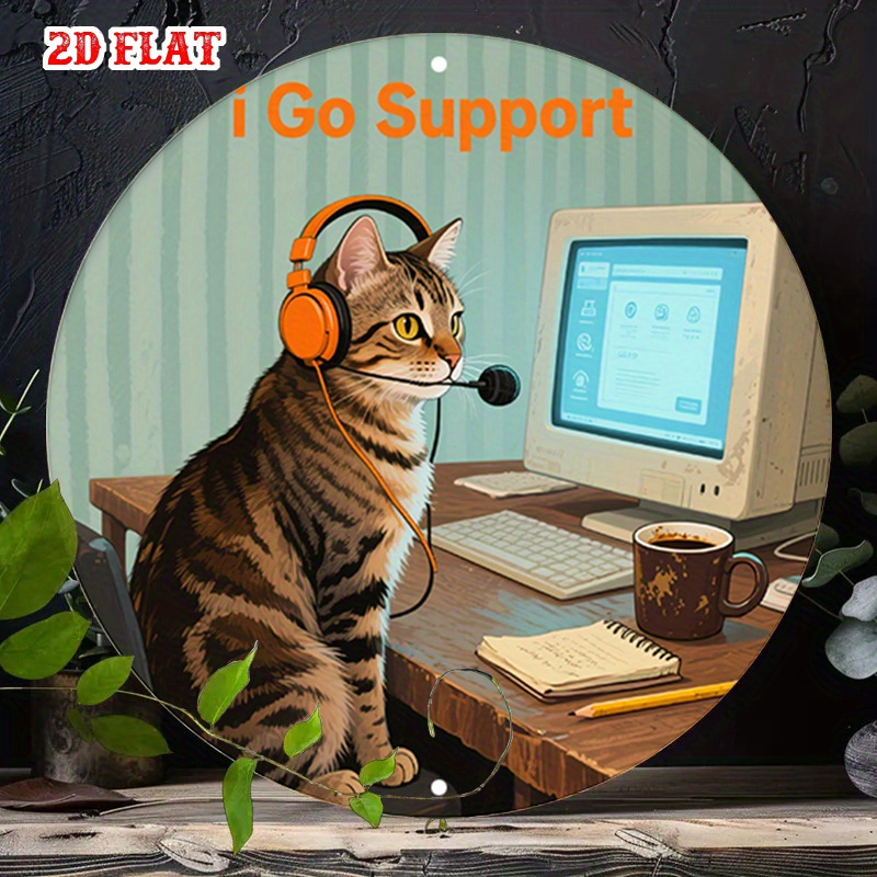 Tech Office Wall - CIFBUY 2D Flat Funny Tech Support