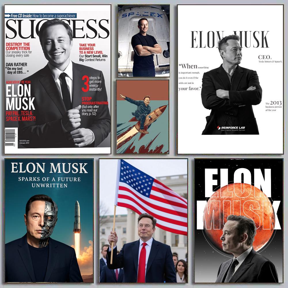 Tech Office Wall - Elon Musk, Pemimpin Teknologi, CEO SpaceX,