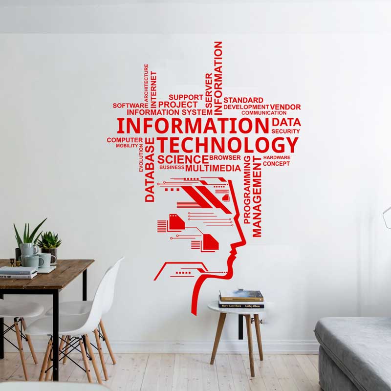Stiker Dinding Vinil Teknologi - Information Technology Officer ulasan dan harga