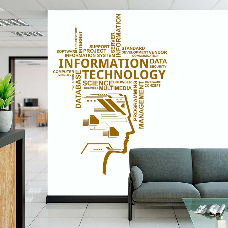 Stiker Dinding Vinil Teknologi - Information Technology Officer ulasan dan harga