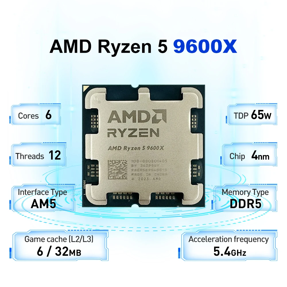 AMD Ryzen 5 9600X L3 = 32M 5.4 - Amd Cpu Ryzen 9 ulasan dan harga