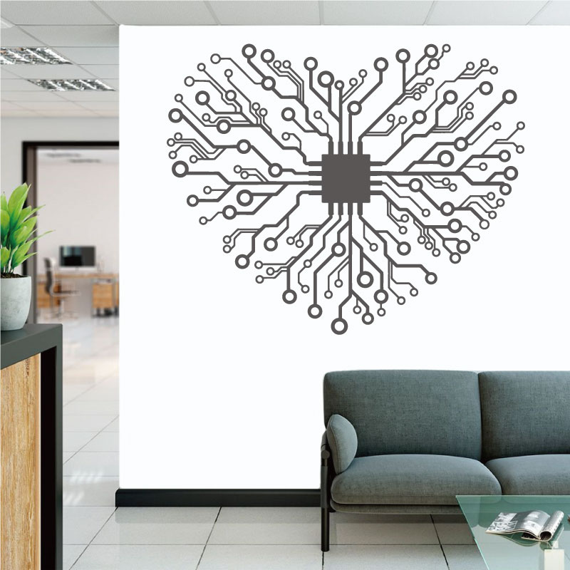 Cinta Chip Teknologi Perusahaa - Tech Office Wall ulasan dan harga