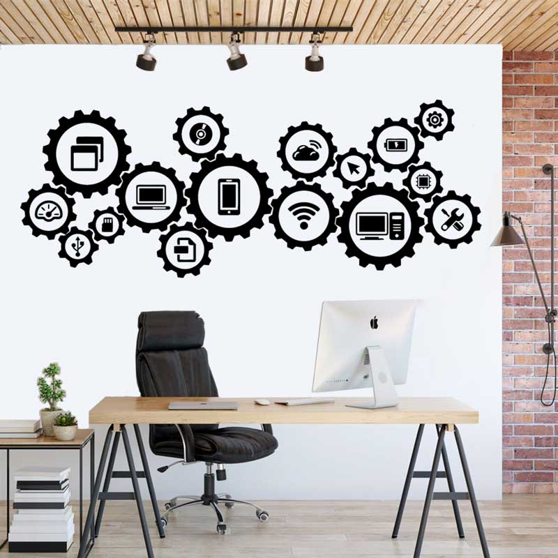 Tech Technology Stiker Dinding - Information Technology Officer ulasan dan harga